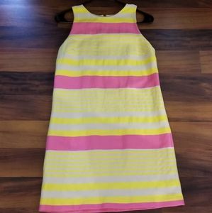 LOFT pink lemonade stripe Sheath dress size 2